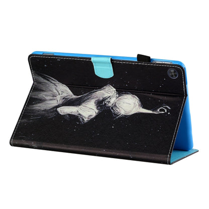 For Samsung Galaxy Tab A9+ Coloured Drawing Stitching Flip PU Tablet Case with Sleep / Wake-up Function(Star Girl) - Galaxy Tab A9+ by buy2fix | Online Shopping UK | buy2fix