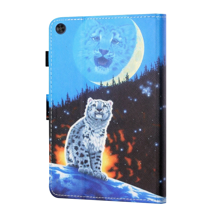For Samsung Galaxy Tab A9 Coloured Drawing Stitching Flip PU Tablet Case with Sleep / Wake-up Function(Double Shadow Tiger) - Galaxy Tab A9 by buy2fix | Online Shopping UK | buy2fix