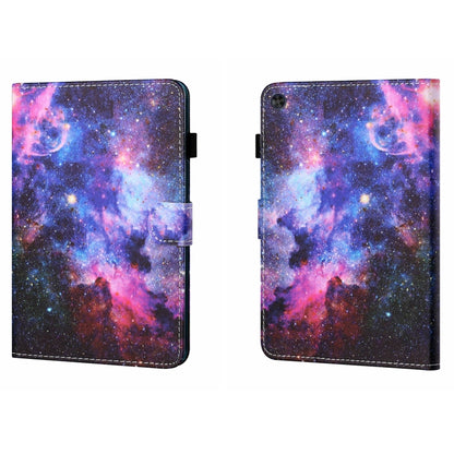 For Samsung Galaxy Tab A9 Coloured Drawing Stitching Flip PU Tablet Case with Sleep / Wake-up Function(Starry Sky) - Galaxy Tab A9 by buy2fix | Online Shopping UK | buy2fix