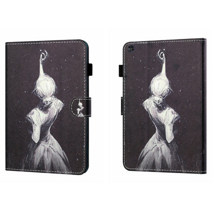 For Samsung Galaxy Tab A9 Coloured Drawing Stitching Flip PU Tablet Case with Sleep / Wake-up Function(Star Girl) - Galaxy Tab A9 by buy2fix | Online Shopping UK | buy2fix