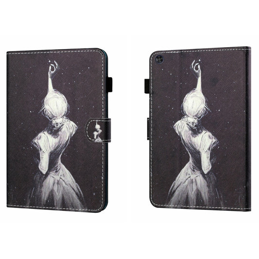 For Samsung Galaxy Tab A9 Coloured Drawing Stitching Flip PU Tablet Case with Sleep / Wake-up Function(Star Girl) - Galaxy Tab A9 by buy2fix | Online Shopping UK | buy2fix