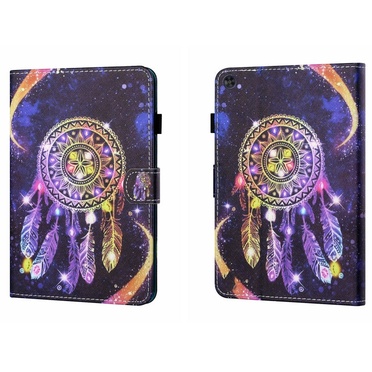 For Samsung Galaxy Tab A9 Coloured Drawing Stitching Flip PU Tablet Case with Sleep / Wake-up Function(Starry Sky Wind Chimes) - Galaxy Tab A9 by buy2fix | Online Shopping UK | buy2fix