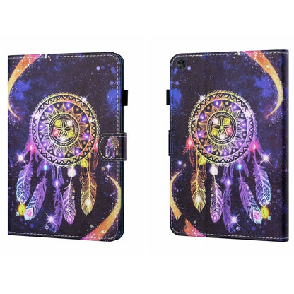 For Samsung Galaxy Tab A9 Coloured Drawing Stitching Flip PU Tablet Case with Sleep / Wake-up Function(Starry Sky Wind Chimes) - Galaxy Tab A9 by buy2fix | Online Shopping UK | buy2fix