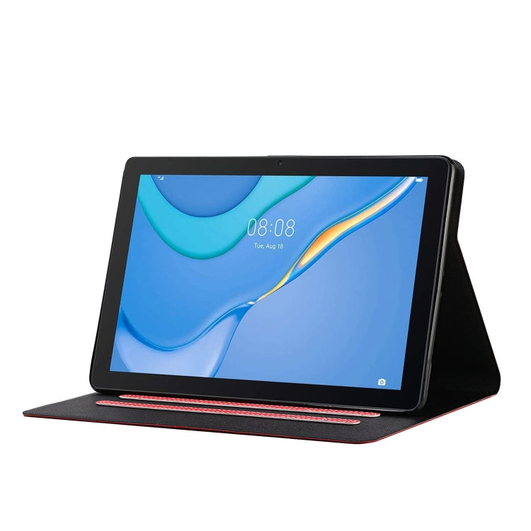 For Samsung Galaxy Tab A9+ Pure Color PU Tablet Case with Sleep / Wake-up Function(Red) - Galaxy Tab A9+ by buy2fix | Online Shopping UK | buy2fix