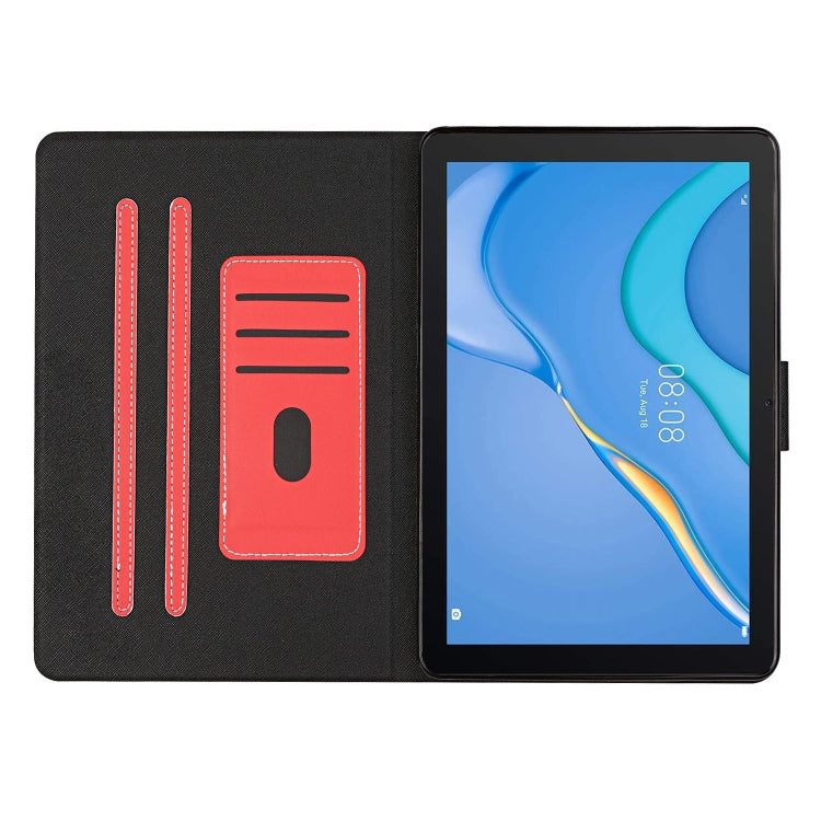 For Samsung Galaxy Tab A9+ Pure Color PU Tablet Case with Sleep / Wake-up Function(Red) - Galaxy Tab A9+ by buy2fix | Online Shopping UK | buy2fix