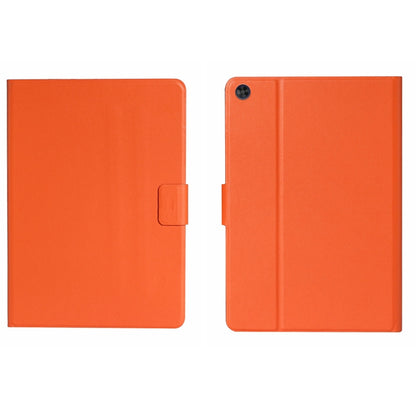 For Samsung Galaxy Tab A9 Pure Color PU Tablet Case with Sleep / Wake-up Function(Orange) - Galaxy Tab A9 by buy2fix | Online Shopping UK | buy2fix