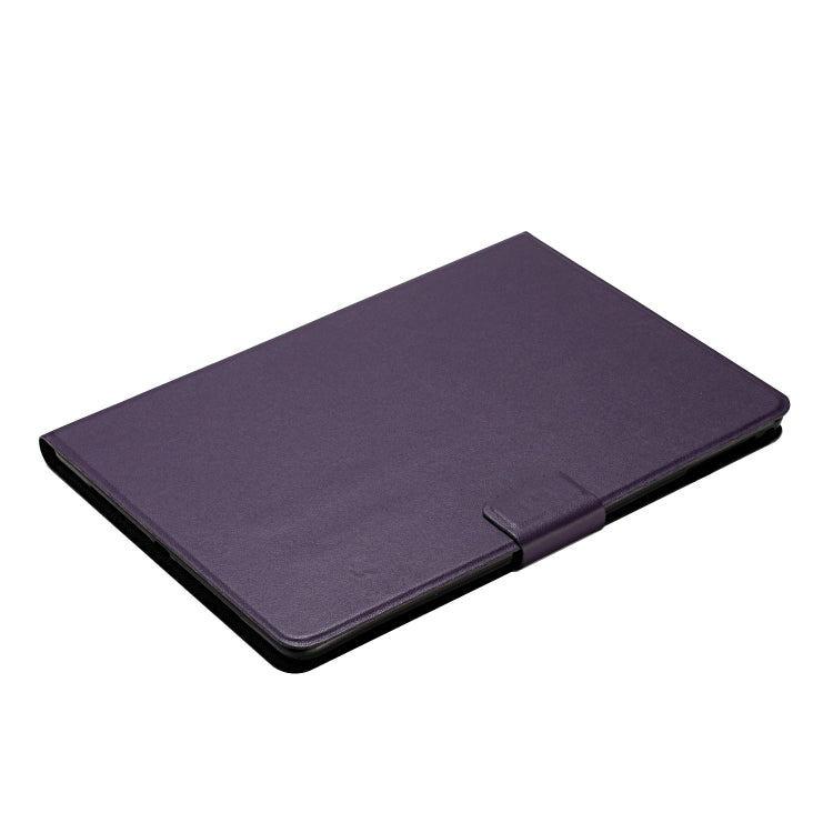 For Samsung Galaxy Tab A9 Pure Color PU Tablet Case with Sleep / Wake-up Function(Purple) - Galaxy Tab A9 by buy2fix | Online Shopping UK | buy2fix