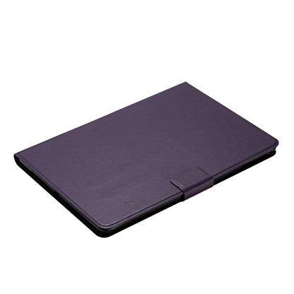 For Samsung Galaxy Tab A9 Pure Color PU Tablet Case with Sleep / Wake-up Function(Purple) - Galaxy Tab A9 by buy2fix | Online Shopping UK | buy2fix