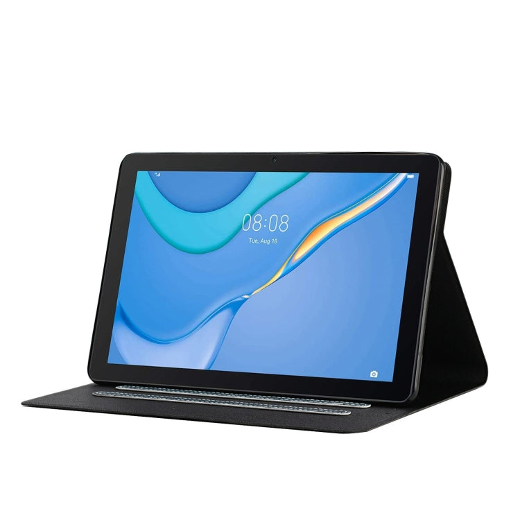 For Samsung Galaxy Tab A11 / A9 Pure Color PU Tablet Case with Sleep / Wake-up Function(Dark Green) by buy2fix