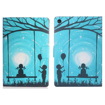 For Samsung Galaxy Tab A9+ Voltage Coloured Drawing Smart PU Tablet Case with Sleep / Wake-up Function(Lovers) - Galaxy Tab A9+ by buy2fix | Online Shopping UK | buy2fix