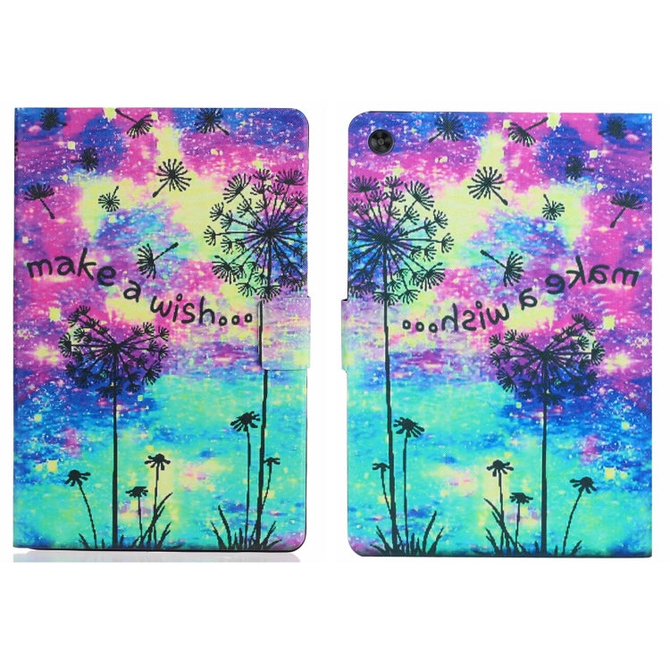 For Samsung Galaxy Tab A9+ Voltage Coloured Drawing Smart PU Tablet Case with Sleep / Wake-up Function(Dandelion) - Galaxy Tab A9+ by buy2fix | Online Shopping UK | buy2fix