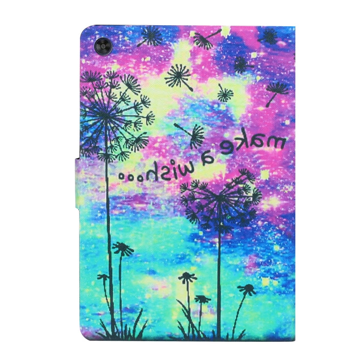 For Samsung Galaxy Tab A9+ Voltage Coloured Drawing Smart PU Tablet Case with Sleep / Wake-up Function(Dandelion) - Galaxy Tab A9+ by buy2fix | Online Shopping UK | buy2fix