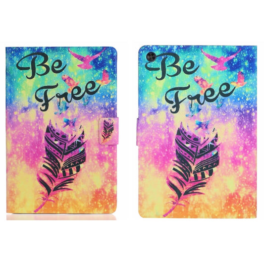 For Samsung Galaxy Tab A9+ Voltage Coloured Drawing Smart PU Tablet Case with Sleep / Wake-up Function(Feather) - Galaxy Tab A9+ by buy2fix | Online Shopping UK | buy2fix