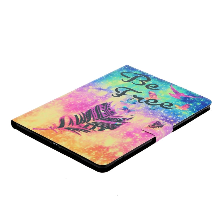For Samsung Galaxy Tab A9+ Voltage Coloured Drawing Smart PU Tablet Case with Sleep / Wake-up Function(Feather) - Galaxy Tab A9+ by buy2fix | Online Shopping UK | buy2fix
