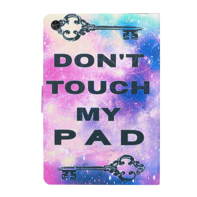 For Samsung Galaxy Tab A9+ Voltage Coloured Drawing Smart PU Tablet Case with Sleep / Wake-up Function(Dont Touch My Pad) - Galaxy Tab A9+ by buy2fix | Online Shopping UK | buy2fix