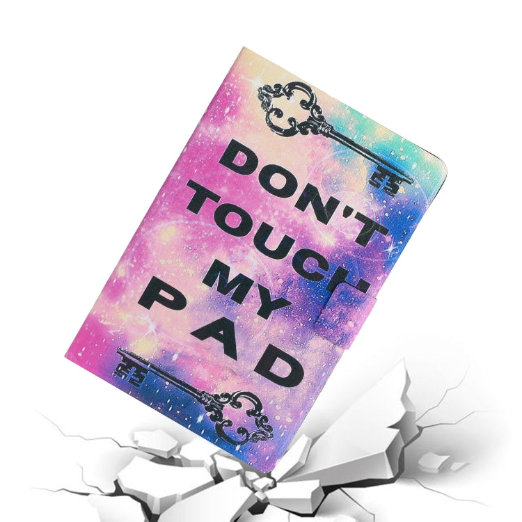 For Samsung Galaxy Tab A9+ Voltage Coloured Drawing Smart PU Tablet Case with Sleep / Wake-up Function(Dont Touch My Pad) - Galaxy Tab A9+ by buy2fix | Online Shopping UK | buy2fix