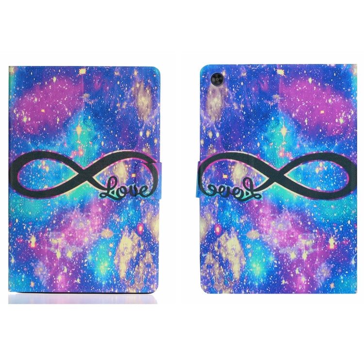 For Samsung Galaxy Tab A9 Voltage Coloured Drawing Smart PU Tablet Case with Sleep / Wake-up Function(LOVE) - Galaxy Tab A9 by buy2fix | Online Shopping UK | buy2fix