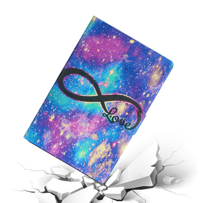 For Samsung Galaxy Tab A9 Voltage Coloured Drawing Smart PU Tablet Case with Sleep / Wake-up Function(LOVE) - Galaxy Tab A9 by buy2fix | Online Shopping UK | buy2fix