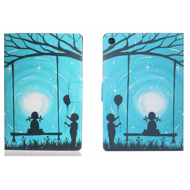 For Samsung Galaxy Tab A9 Voltage Coloured Drawing Smart PU Tablet Case with Sleep / Wake-up Function(Lovers) - Galaxy Tab A9 by buy2fix | Online Shopping UK | buy2fix