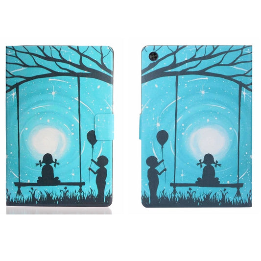 For Samsung Galaxy Tab A9 Voltage Coloured Drawing Smart PU Tablet Case with Sleep / Wake-up Function(Lovers) - Galaxy Tab A9 by buy2fix | Online Shopping UK | buy2fix
