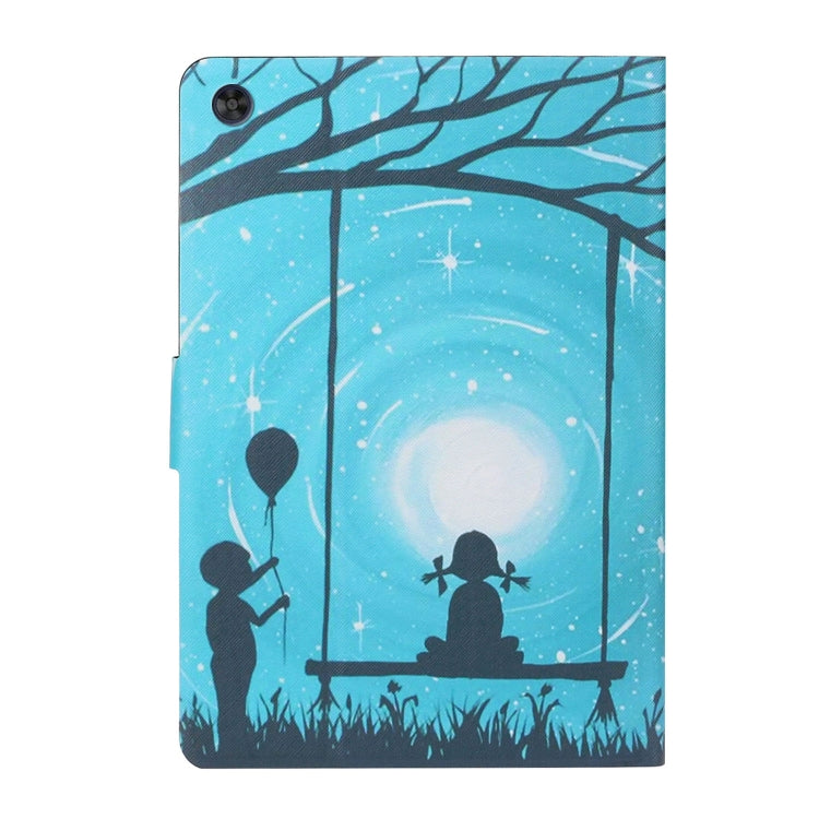 For Samsung Galaxy Tab A9 Voltage Coloured Drawing Smart PU Tablet Case with Sleep / Wake-up Function(Lovers) - Galaxy Tab A9 by buy2fix | Online Shopping UK | buy2fix