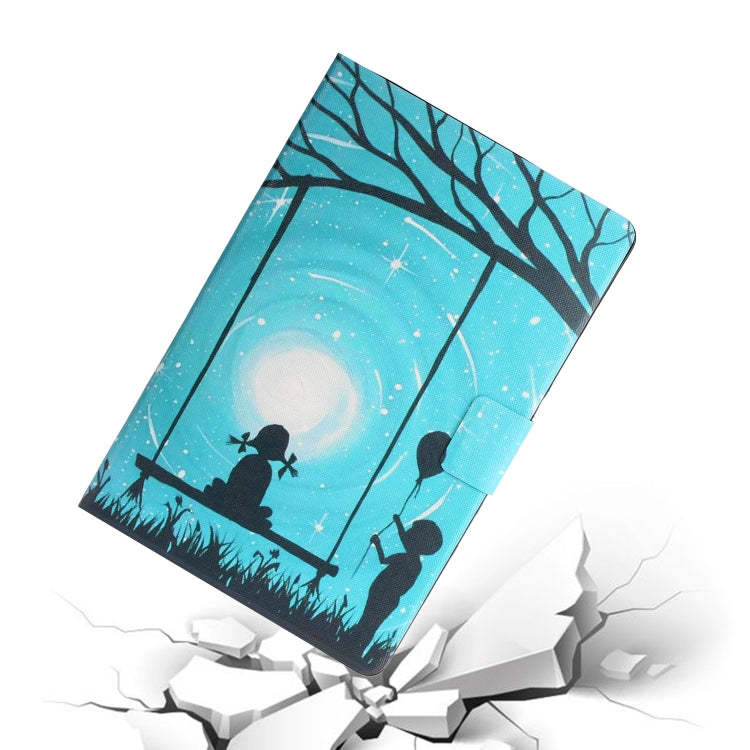 For Samsung Galaxy Tab A9 Voltage Coloured Drawing Smart PU Tablet Case with Sleep / Wake-up Function(Lovers) - Galaxy Tab A9 by buy2fix | Online Shopping UK | buy2fix