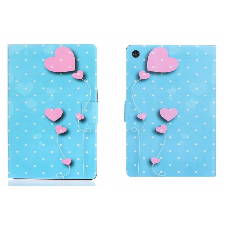 For Samsung Galaxy Tab A9 Voltage Coloured Drawing Smart PU Tablet Case with Sleep / Wake-up Function(Love Balloons) - Galaxy Tab A9 by buy2fix | Online Shopping UK | buy2fix