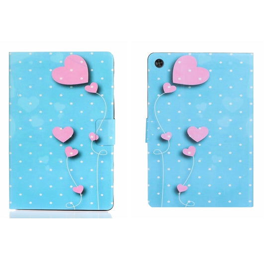 For Samsung Galaxy Tab A9 Voltage Coloured Drawing Smart PU Tablet Case with Sleep / Wake-up Function(Love Balloons) - Galaxy Tab A9 by buy2fix | Online Shopping UK | buy2fix