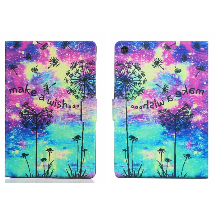 For Samsung Galaxy Tab A9 Voltage Coloured Drawing Smart PU Tablet Case with Sleep / Wake-up Function(Dandelion) - Galaxy Tab A9 by buy2fix | Online Shopping UK | buy2fix