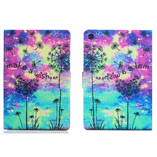 For Samsung Galaxy Tab A9 Voltage Coloured Drawing Smart PU Tablet Case with Sleep / Wake-up Function(Dandelion) - Galaxy Tab A9 by buy2fix | Online Shopping UK | buy2fix