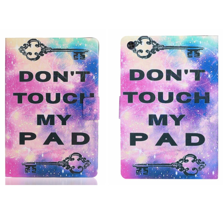 For Samsung Galaxy Tab A9 Voltage Coloured Drawing Smart PU Tablet Case with Sleep / Wake-up Function(Dont Touch My Pad) - Galaxy Tab A9 by buy2fix | Online Shopping UK | buy2fix