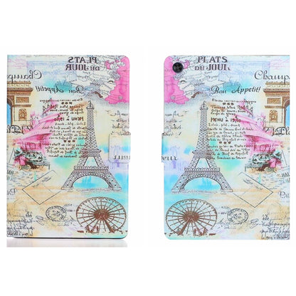 For Samsung Galaxy Tab A9 Voltage Coloured Drawing Smart PU Tablet Case with Sleep / Wake-up Function(Iron Tower) - Galaxy Tab A9 by buy2fix | Online Shopping UK | buy2fix