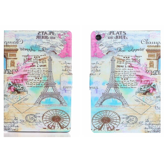 For Samsung Galaxy Tab A9 Voltage Coloured Drawing Smart PU Tablet Case with Sleep / Wake-up Function(Iron Tower) - Galaxy Tab A9 by buy2fix | Online Shopping UK | buy2fix