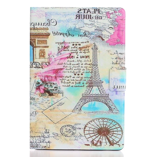 For Samsung Galaxy Tab A9 Voltage Coloured Drawing Smart PU Tablet Case with Sleep / Wake-up Function(Iron Tower) - Galaxy Tab A9 by buy2fix | Online Shopping UK | buy2fix