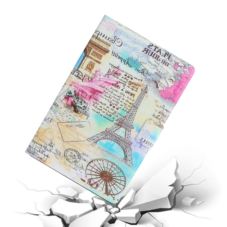For Samsung Galaxy Tab A9 Voltage Coloured Drawing Smart PU Tablet Case with Sleep / Wake-up Function(Iron Tower) - Galaxy Tab A9 by buy2fix | Online Shopping UK | buy2fix