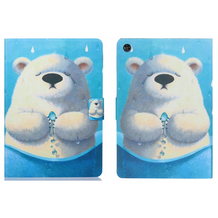 For Samsung Galaxy Tab A9+ Voltage Coloured Drawing Smart PU Tablet Case with Sleep / Wake-up Function(Polar Bear) - Galaxy Tab A9+ by buy2fix | Online Shopping UK | buy2fix