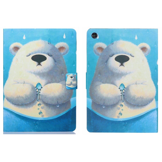 For Samsung Galaxy Tab A9+ Voltage Coloured Drawing Smart PU Tablet Case with Sleep / Wake-up Function(Polar Bear) - Galaxy Tab A9+ by buy2fix | Online Shopping UK | buy2fix