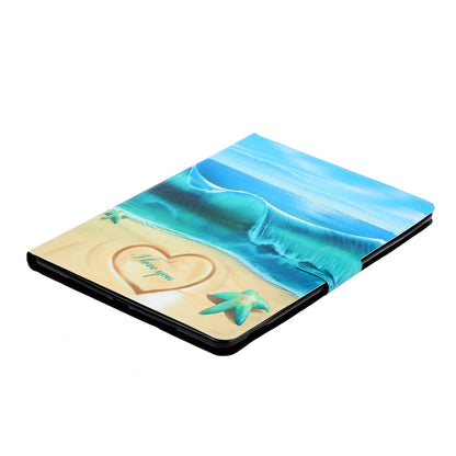 For Samsung Galaxy Tab A9+ Voltage Coloured Drawing Smart PU Tablet Case with Sleep / Wake-up Function(Blue Beach) - Galaxy Tab A9+ by buy2fix | Online Shopping UK | buy2fix