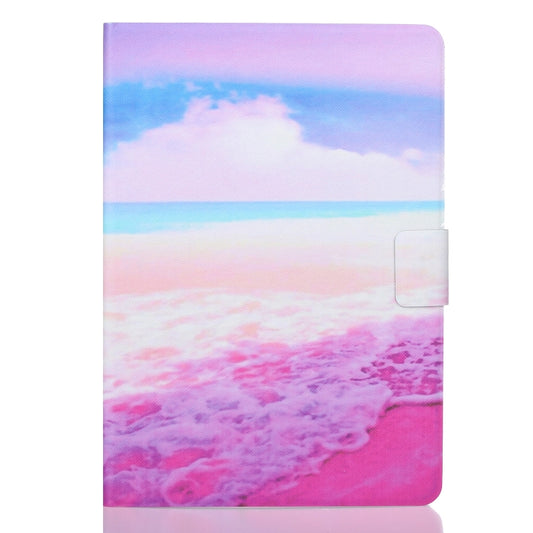 For Samsung Galaxy Tab A9 Voltage Coloured Drawing Smart PU Tablet Case with Sleep / Wake-up Function(Pink Beach) - Galaxy Tab A9 by buy2fix | Online Shopping UK | buy2fix