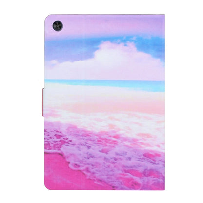For Samsung Galaxy Tab A9 Voltage Coloured Drawing Smart PU Tablet Case with Sleep / Wake-up Function(Pink Beach) - Galaxy Tab A9 by buy2fix | Online Shopping UK | buy2fix