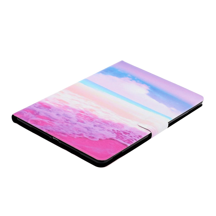 For Samsung Galaxy Tab A9 Voltage Coloured Drawing Smart PU Tablet Case with Sleep / Wake-up Function(Pink Beach) - Galaxy Tab A9 by buy2fix | Online Shopping UK | buy2fix
