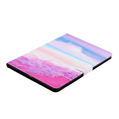 For Samsung Galaxy Tab A9 Voltage Coloured Drawing Smart PU Tablet Case with Sleep / Wake-up Function(Pink Beach) - Galaxy Tab A9 by buy2fix | Online Shopping UK | buy2fix