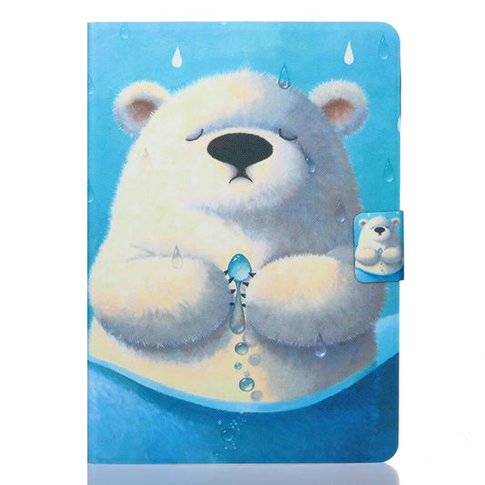 For Samsung Galaxy Tab A9 Voltage Coloured Drawing Smart PU Tablet Case with Sleep / Wake-up Function(Polar Bear) - Galaxy Tab A9 by buy2fix | Online Shopping UK | buy2fix