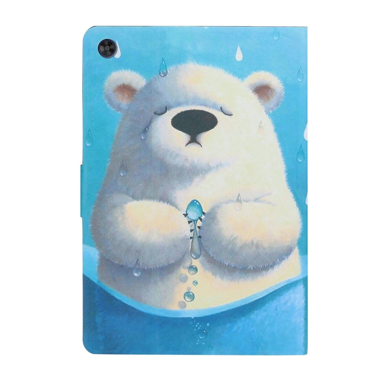 For Samsung Galaxy Tab A9 Voltage Coloured Drawing Smart PU Tablet Case with Sleep / Wake-up Function(Polar Bear) - Galaxy Tab A9 by buy2fix | Online Shopping UK | buy2fix