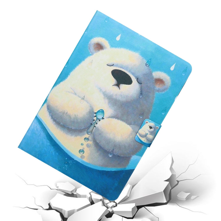 For Samsung Galaxy Tab A9 Voltage Coloured Drawing Smart PU Tablet Case with Sleep / Wake-up Function(Polar Bear) - Galaxy Tab A9 by buy2fix | Online Shopping UK | buy2fix