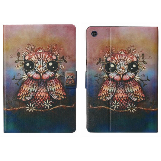 For Samsung Galaxy Tab A9+ Voltage Coloured Drawing Smart PU Tablet Case with Sleep / Wake-up Function(Owl) - Galaxy Tab A9+ by buy2fix | Online Shopping UK | buy2fix