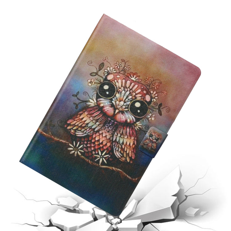 For Samsung Galaxy Tab A9+ Voltage Coloured Drawing Smart PU Tablet Case with Sleep / Wake-up Function(Owl) - Galaxy Tab A9+ by buy2fix | Online Shopping UK | buy2fix