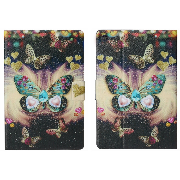 For Samsung Galaxy Tab A9+ Voltage Coloured Drawing Smart PU Tablet Case with Sleep / Wake-up Function(Butterflies) - Galaxy Tab A9+ by buy2fix | Online Shopping UK | buy2fix