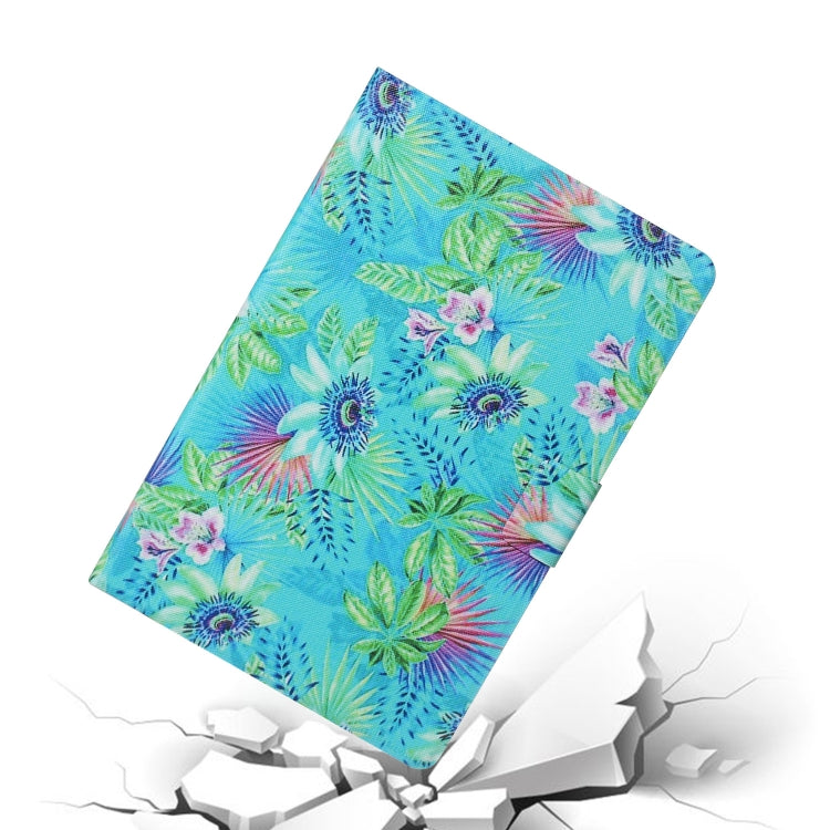 For Samsung Galaxy Tab A9+ Voltage Coloured Drawing Smart PU Tablet Case with Sleep / Wake-up Function(Flowers) - Galaxy Tab A9+ by buy2fix | Online Shopping UK | buy2fix