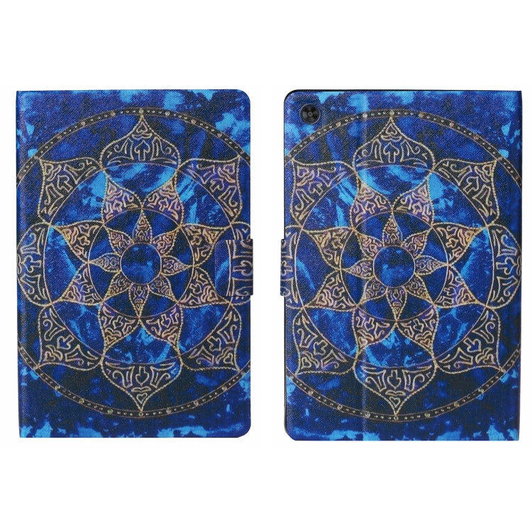 For Samsung Galaxy Tab A9+ Voltage Coloured Drawing Smart PU Tablet Case with Sleep / Wake-up Function(Blue Mandala) - Galaxy Tab A9+ by buy2fix | Online Shopping UK | buy2fix